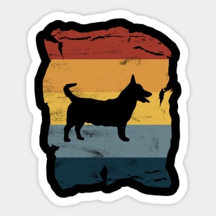 Lancashire Heeler Distressed Vintage Retro Silhouette Sticker